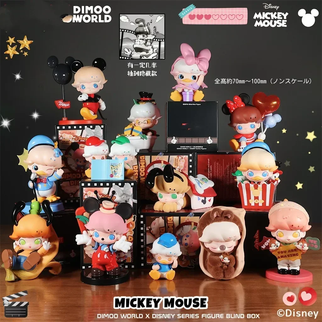 Фото POP MART DIMOO WORLD X Disney Series: Коллекционные фигурки-сюрпризы в закрытых коробках, аниме-фигурки, настольные украшения, подарок-сюрприз №3