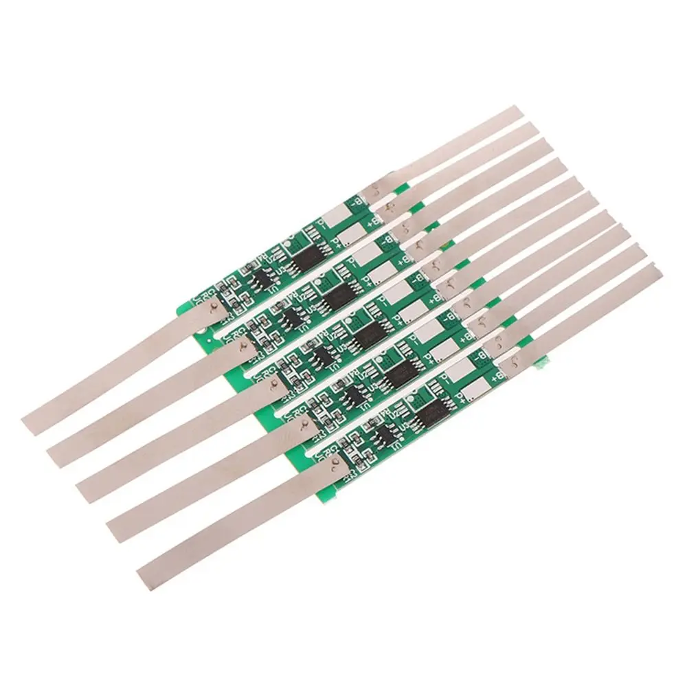 Фото 5 шт. 2S 7.4V Плата защиты аккумулятора с никелевой лентой MOS, 2A-9A, многотоковый BMS, модуль защиты Li-ion 18650 №5