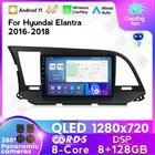 Автомобильный DVD-плеер на Android 11, навигация GPS для Hyundai Elantra 2015 2016 2017 2018 2019 2020, Автомобильный мультимедийный радиопроигрыватель DSP WIFI