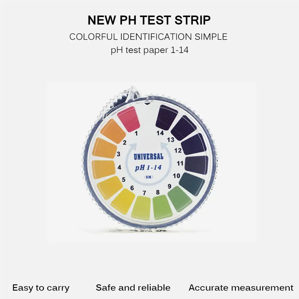 

PH Paper Roll 1-14 Arrange 5m Portable Test Strip For Acid Alkaline Testing Measurement