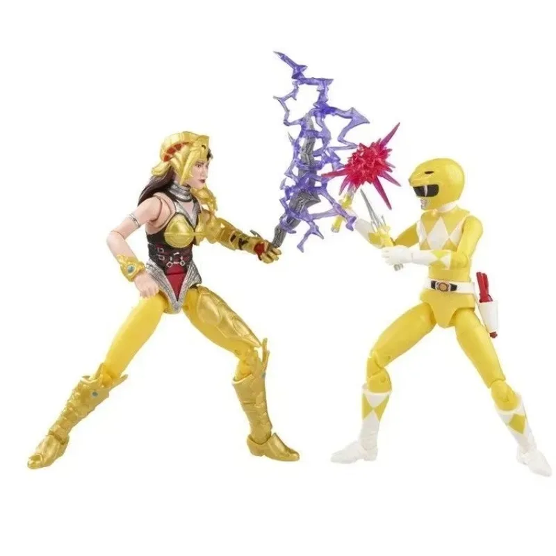 Фото 【В наличии】Hasbro Power Rangers Желтый рейнджер, Скорпион, Кимберли и Кэт Аниме Персонаж Коллекция игрушек Модель Подарок №3