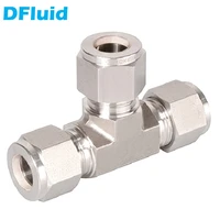 1 pcs tube fitting tee union reducing connector 18 14 38 12 34 3 4 6 8 10 12mm 3000psi 316 stainless steel replace swagelok