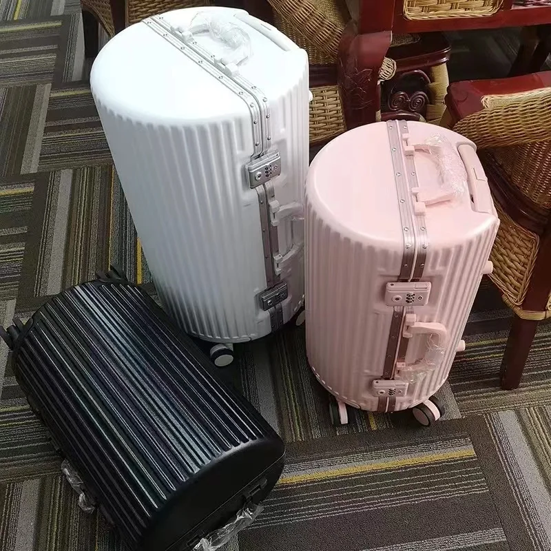 2022 New Suitcase Student Trolley Case 20/24 Inch Suitcase Aluminum Frame Storage