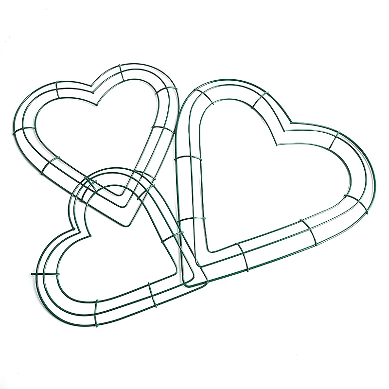 

1 PC Wreath Ring Heart-Shaped Wire for DIY Flower Green Plant Arrangement Garland Home Decoration For Wedding Christmas New Year
