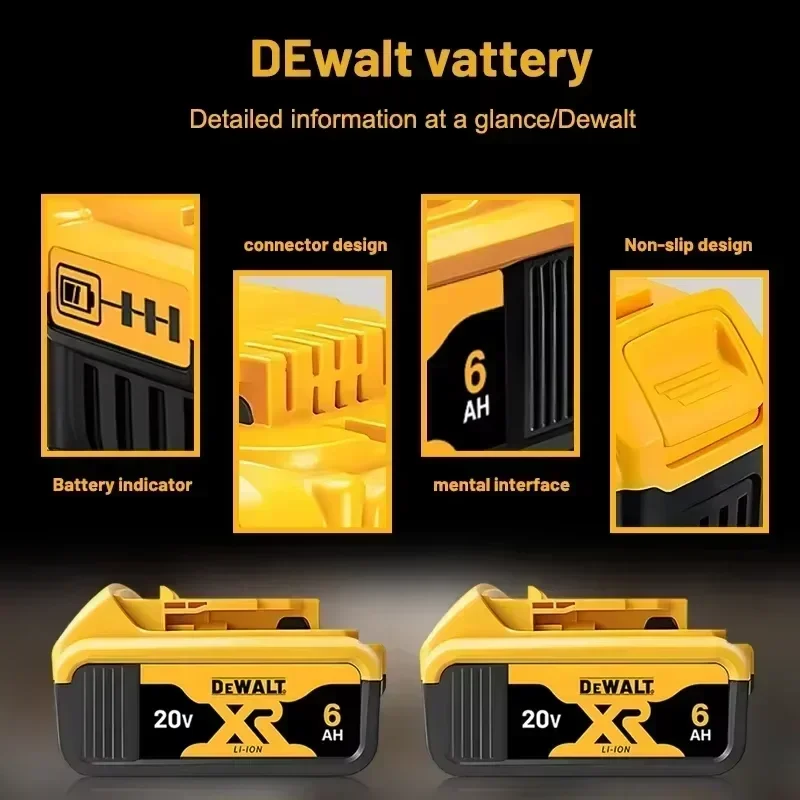 Фото Оригинальное зарядное устройство для электроинструмента DEWALT 20V6.0AH DCB115 DCB118 DCB200, сверхдлительный срок службы батареи №3