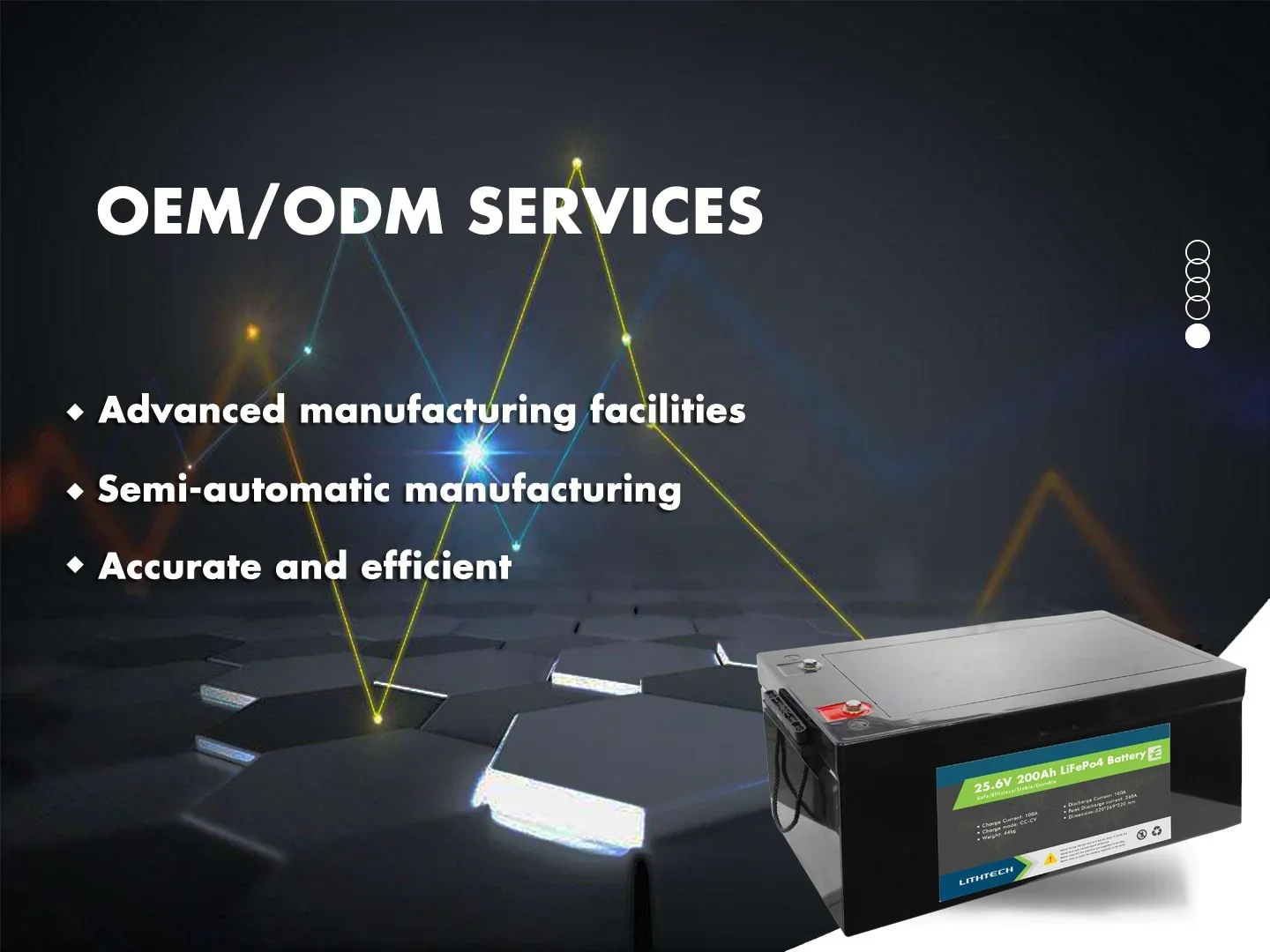 Литиевая батарея Lithtech TE24200 LiFePO4 24 В 200 Ач для автономного солнечного ветрового