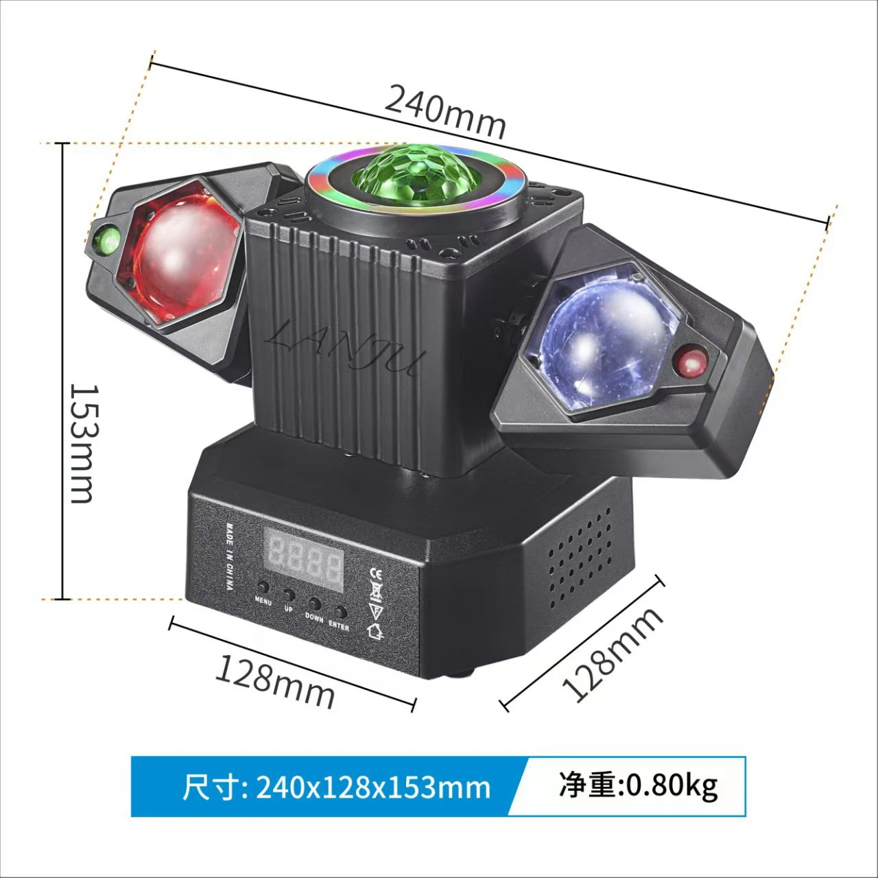 Новый светильник для дискотеки светодиодный лазерный проектор Halo Beam DMX