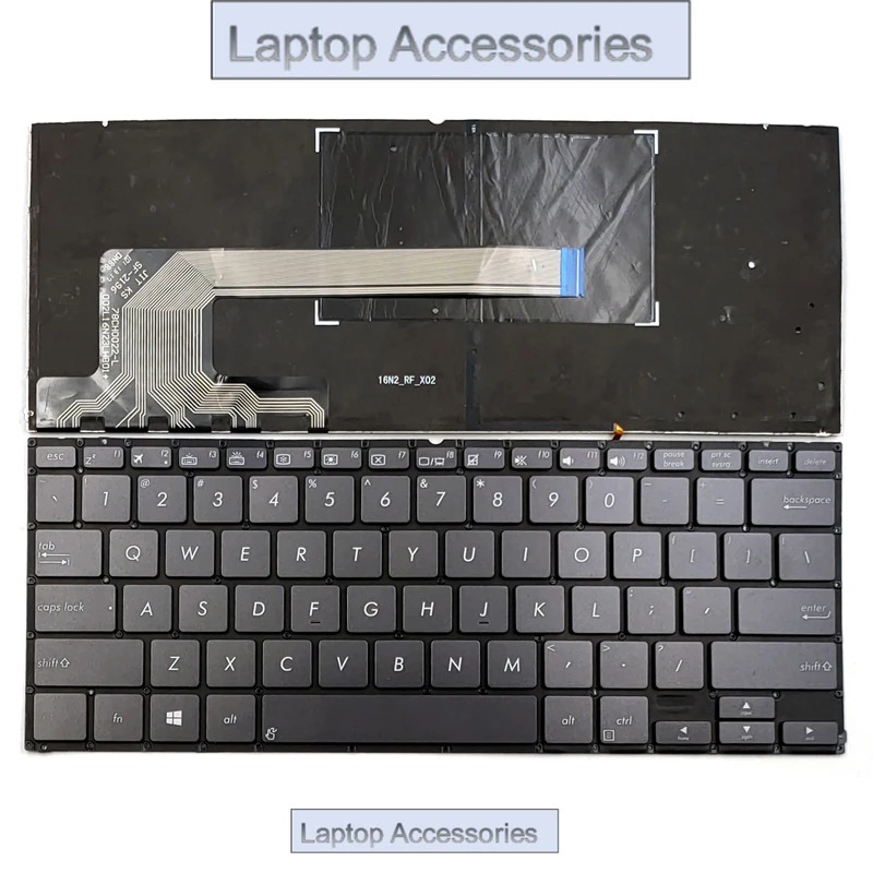 Фото Новая клавиатура для ноутбука Asus UX370 UX370U UX370UA UX370UA-XH74T Q325U Q325UA серии, США, черная с подсветкой №1
