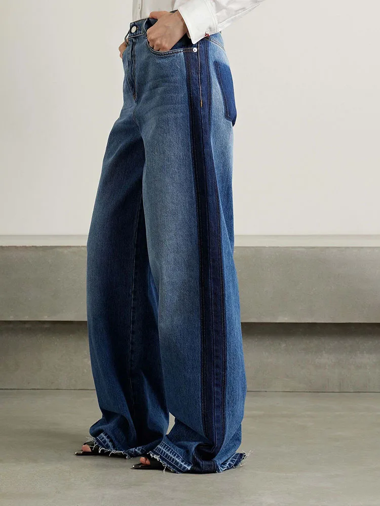 Женские хлопковые брюки с высокой талией