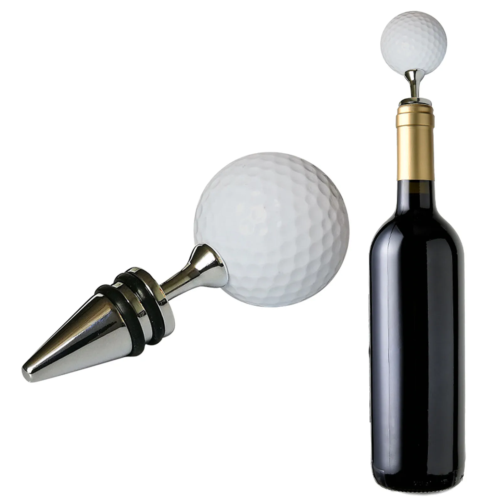 

Wine Bottle Champagne Stopper Unique Sealing Wine Cork Decorative Golf Ball Wine Bottle Stopper Beverage Reusable Preserver