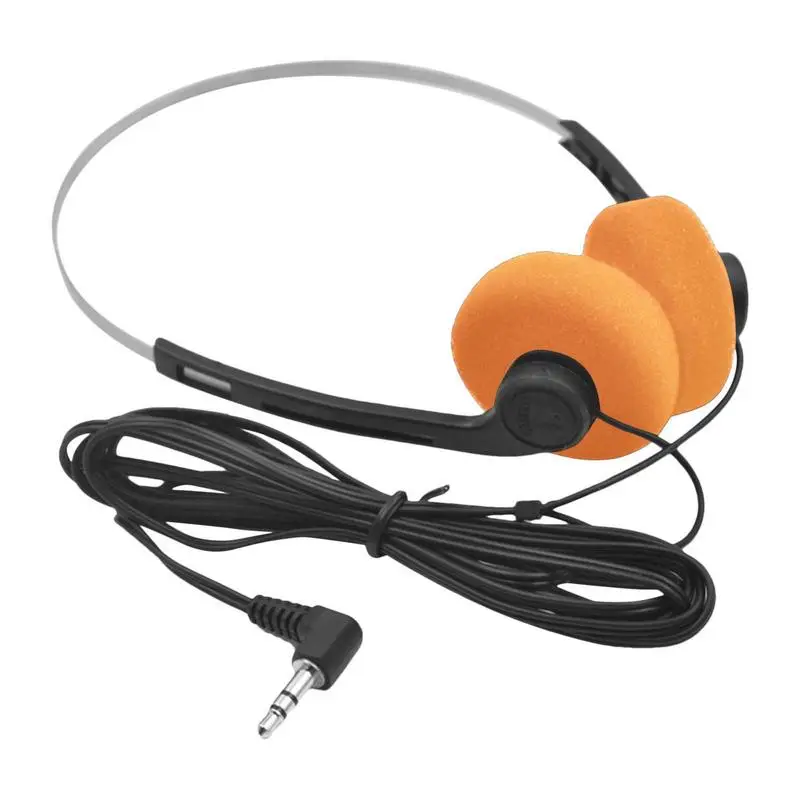 Портативные наушники в стиле ретро стальное кольцо оранжевые Hi-Fi стерео амбушюры