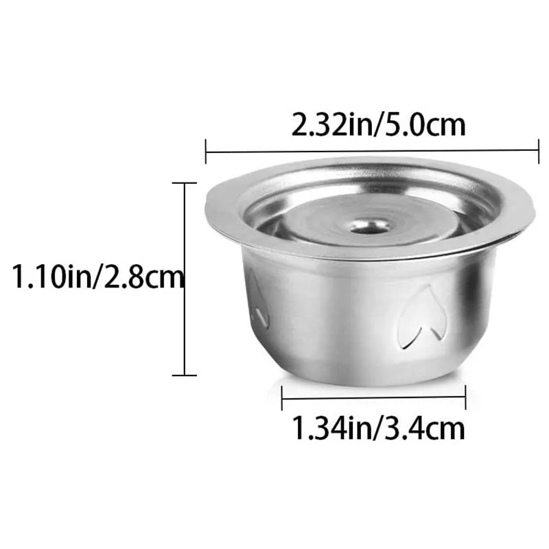 Promotion! Reusable Coffee Filter Pod Stainless Steel Refillable Capsules Compatible Vertuo Capsule For Nespresso |