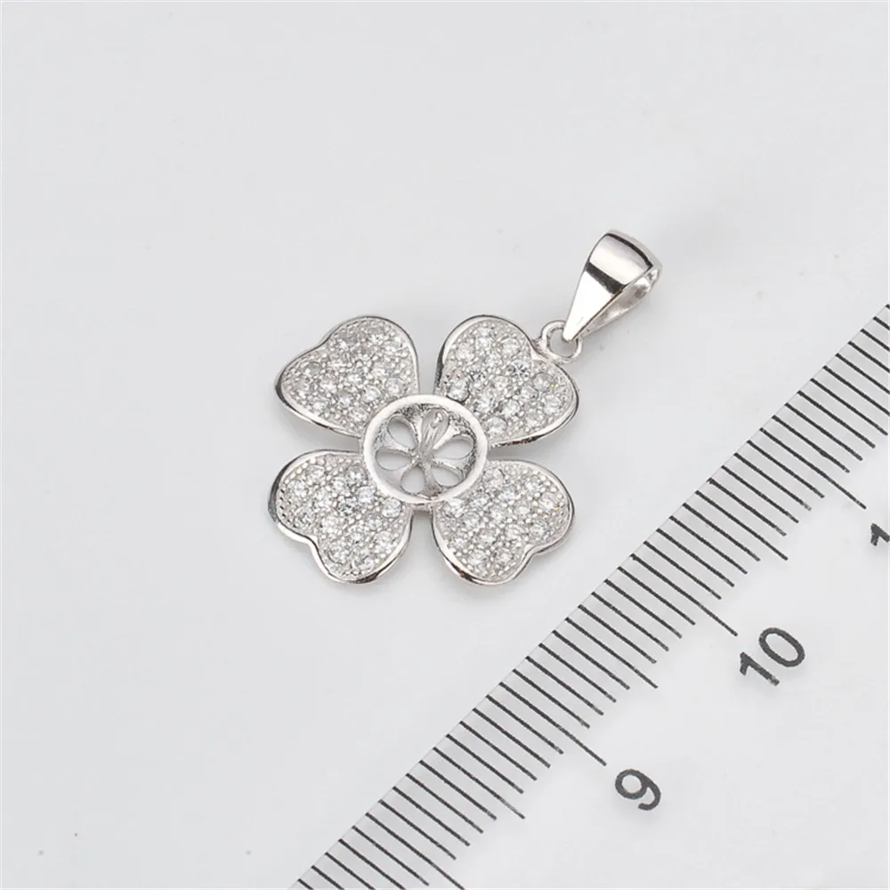 S925 Sterling Silver Pearl Pendant Settings Blank/Base For DIY Pendant Jewelry Making Accessories Suitable for 8-10mm Bead