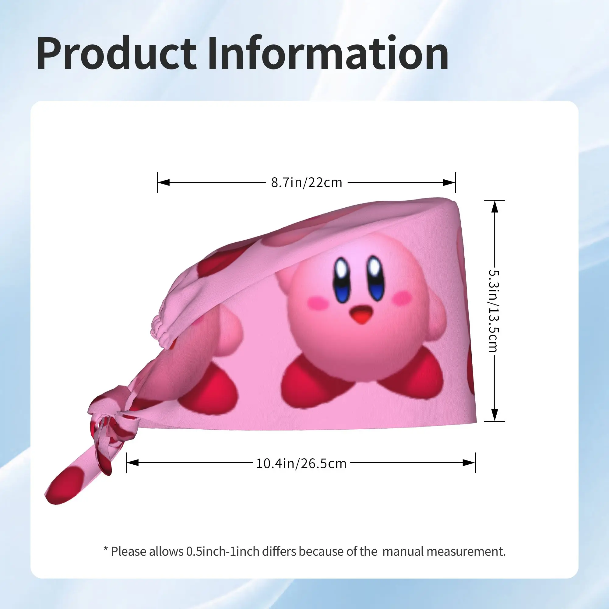 Фото Медицинские шапочки унисекс с дышащей тканью и принтом K-Kirby: классические игровые персонажи, звезды, для медработников №4
