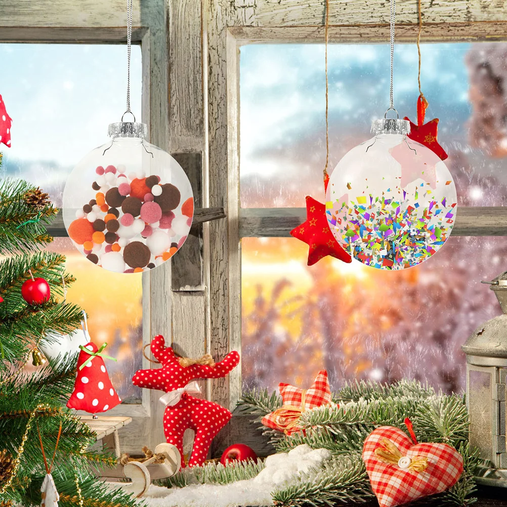 

Christmas Ball Ornaments Clear Flat Ball Ornaments Christmas Tree Baubles