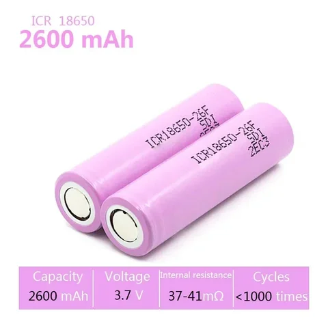 PURFIELD 18650 аккумулятор 3,7В 2600 мАч для фонарика