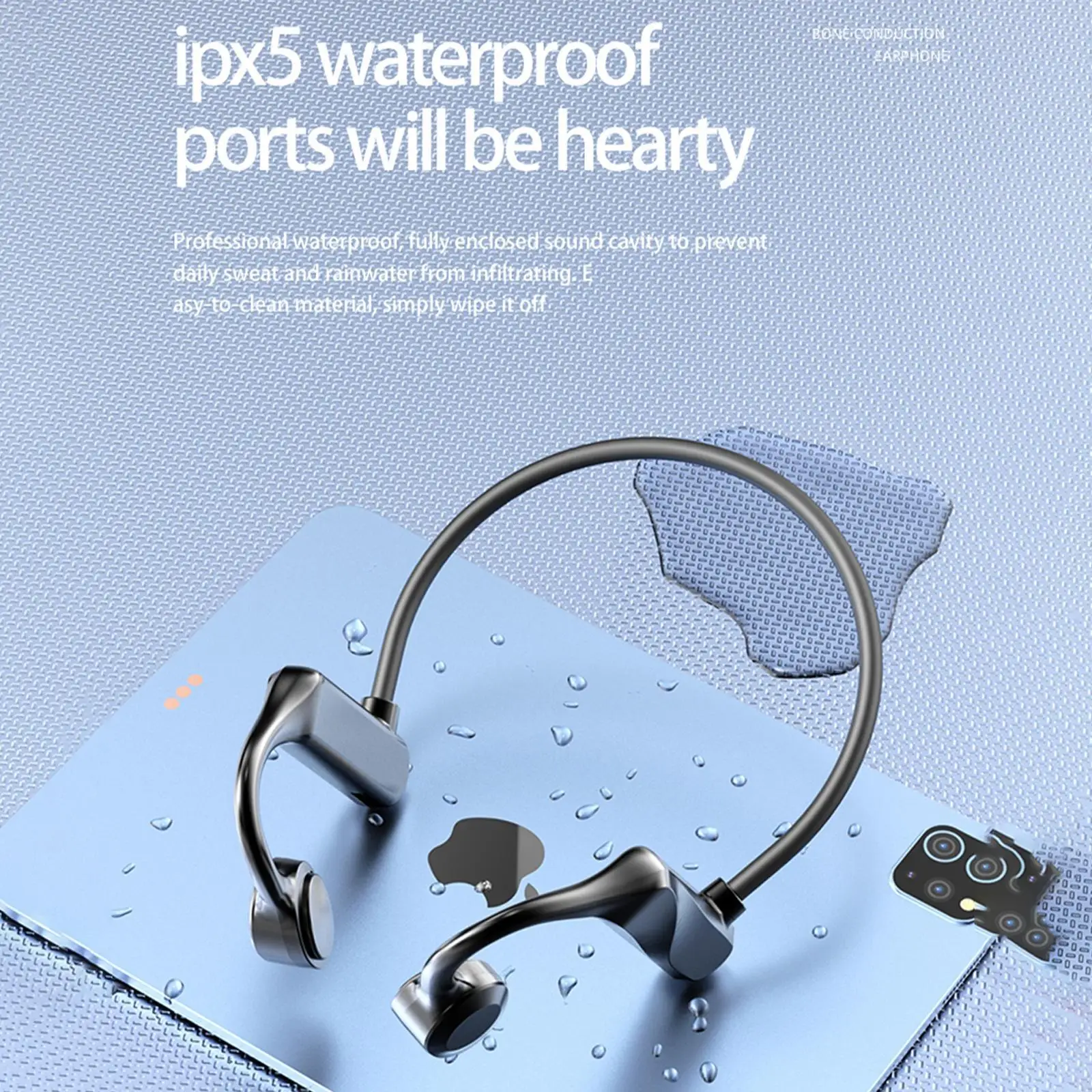 

Беспроводные спортивные водонепроницаемые наушники K69, Bluetooth 5,0, 2 шт.