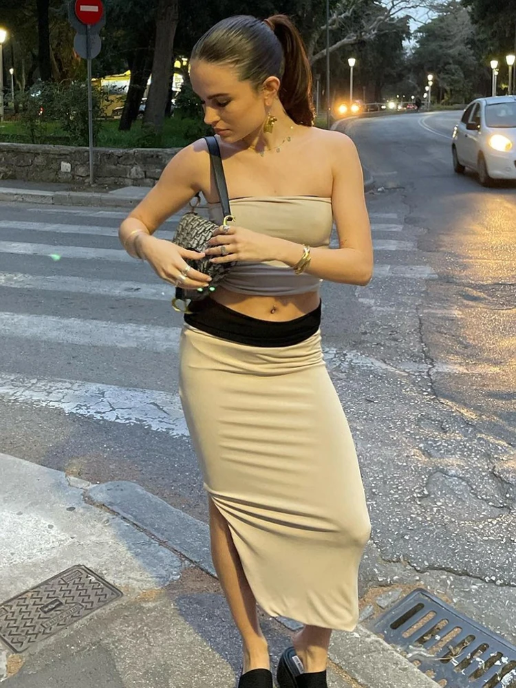 Женские двухслойные Топы Fantoye с вырезом лодочкой сексуальный комплект из двух