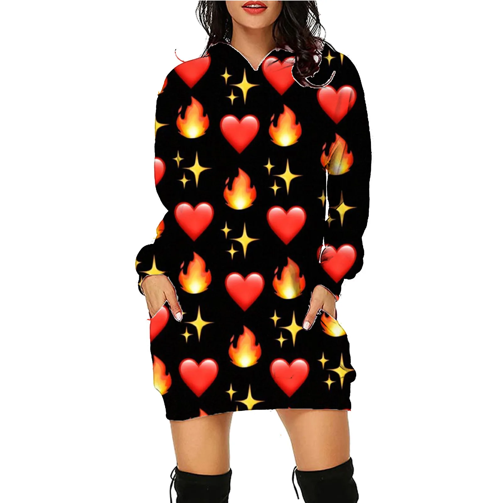 

High quality fashion women's Halloween digital printed hoodie suitable for autumn and winter