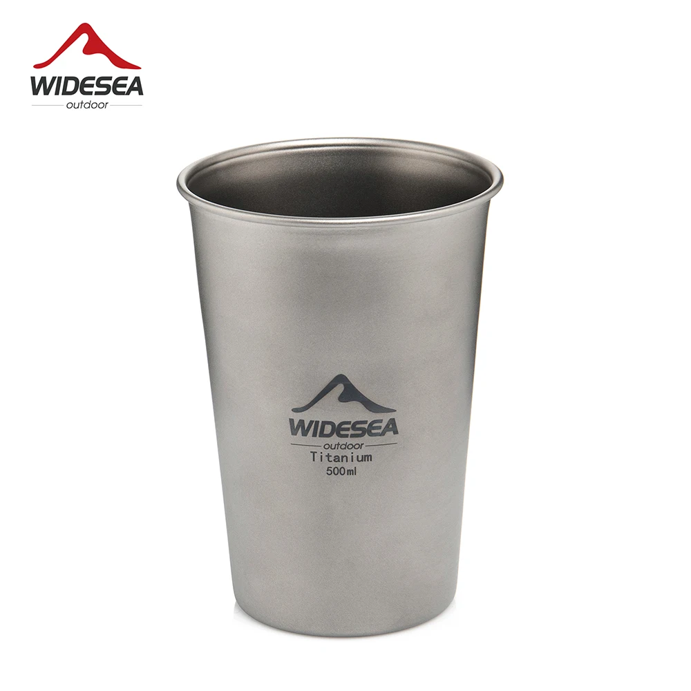 

Widesea 300/500 мл титановая пивная чашка, кофейная кружка, Ультралегкая наружная лампа для кемпинга, пикника, портативная плита, походный рюкзак, посуда