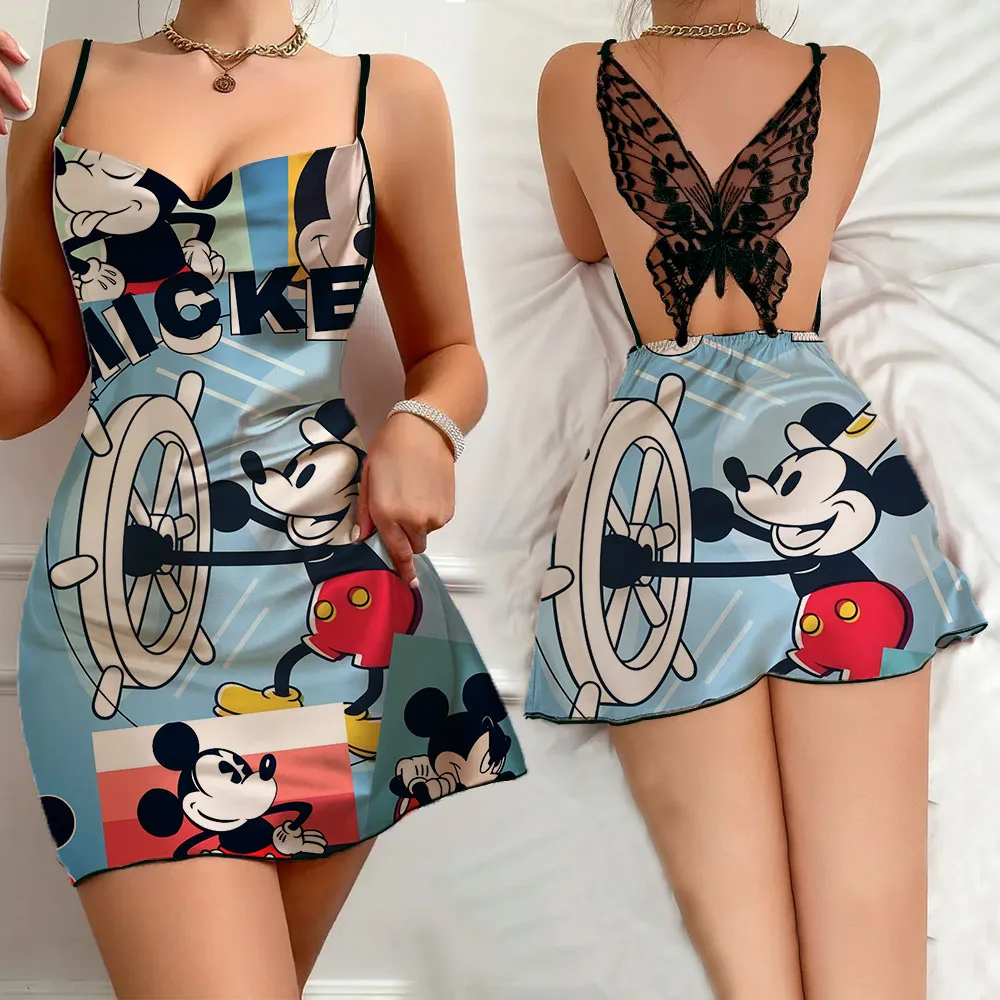 2024 дизайнерское спальное платье с рюшами по краям для женщин сексуальная