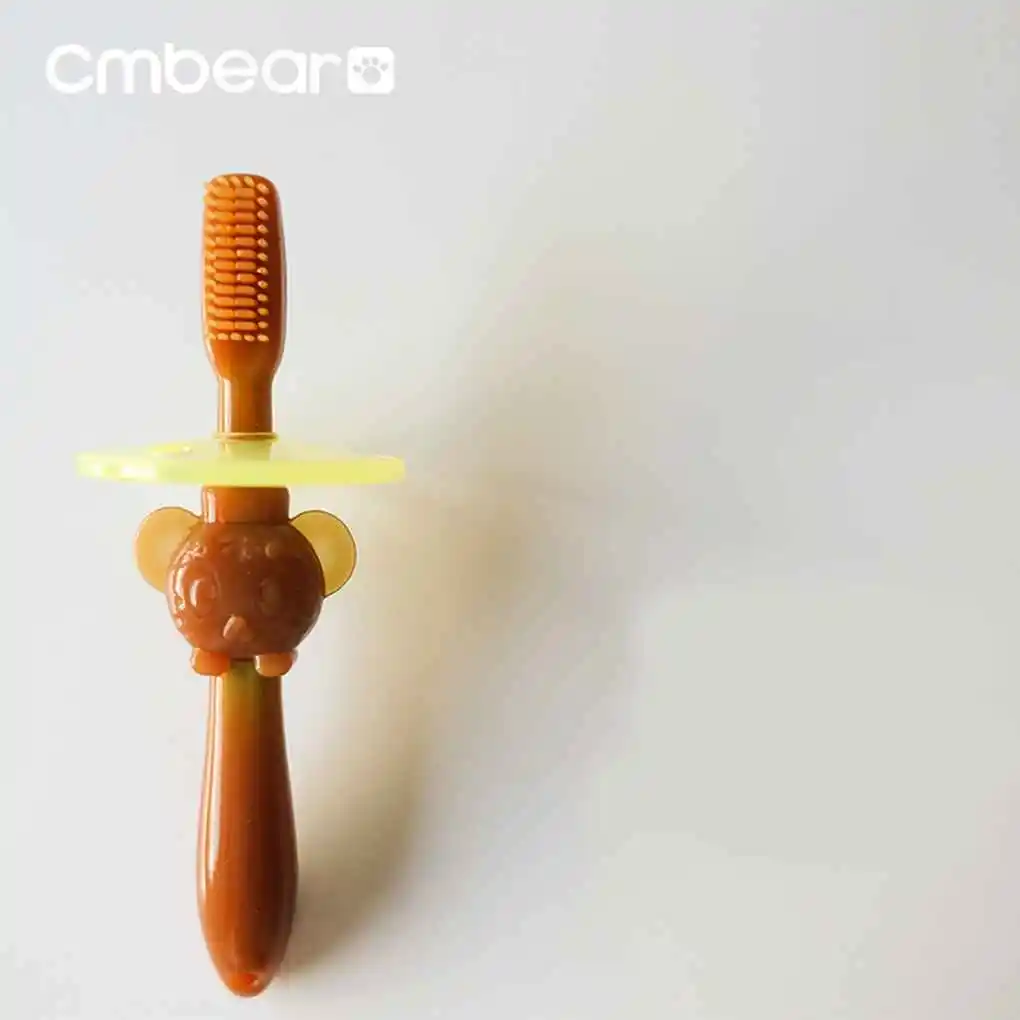 

Мультяшный нано Серебряный силиконовый мягкий выпадающий инструмент для детской чистки зубов детская зубная щетка для младенцев