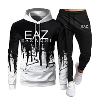 man hooded sweatshirts and man pants casual mens tracksuit sportswear autumn winter men suit set oversized mens clothing