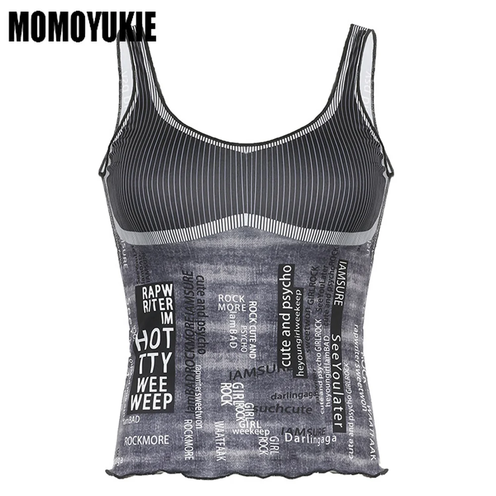 Женская винтажная футболка-топ Y2k