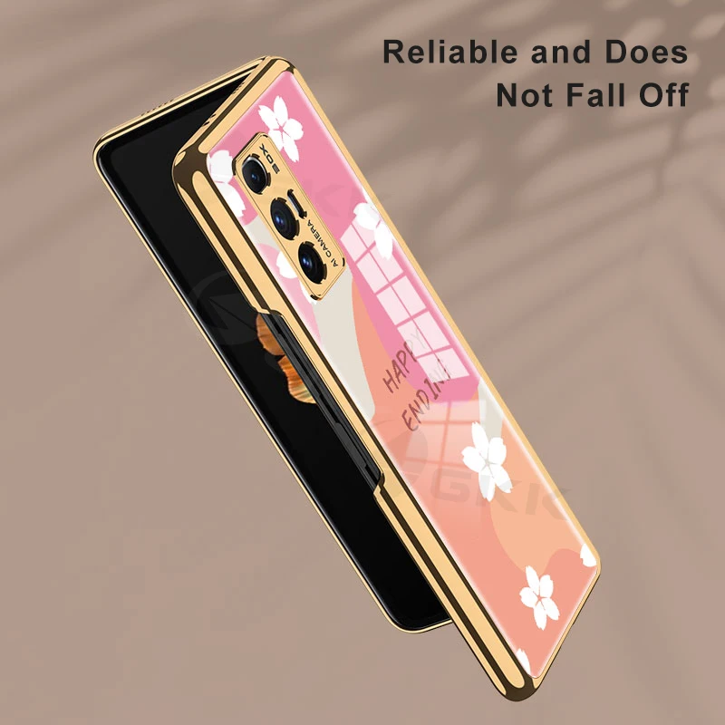 

GKK Luxury Tempered Glass Pattern Case For Xiaomi Mi Mix Fold 5G Anti-Knock Plating Edge Cover For Xiaomi Mix Fold 5G Case Coque
