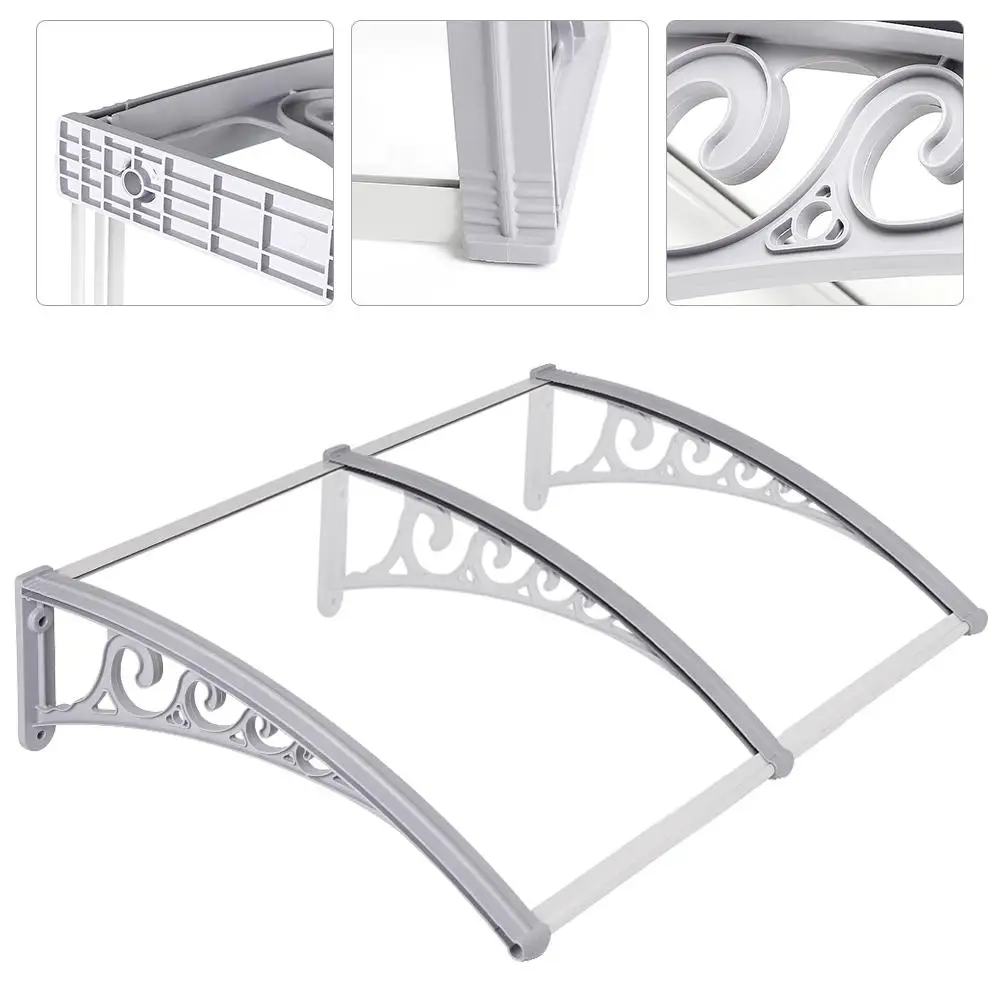 

Door Window Canopy Awning Ultralight Outdoor Balcony Awning Support Bracket Anti UV Sun Shelter Outdoor Fixed Canopy Awnings HWC