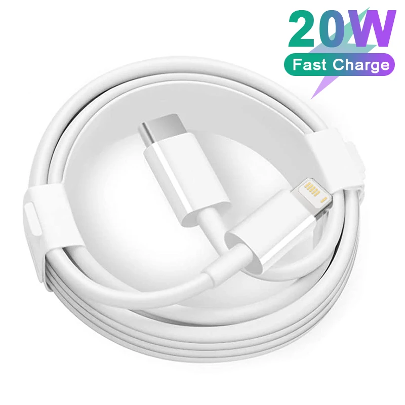 USB C к PD 20 Вт Кабель для быстрой зарядки iPhone 11 12 13 Pro Max mini XR XS MAX X 7 8 Plus SE зарядный