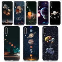 clear soft silicone case for samsung galaxy note 20 ultra 5g 8 9 10 lite plus a50 a70 a20 a01 cover sky space planet moon stars