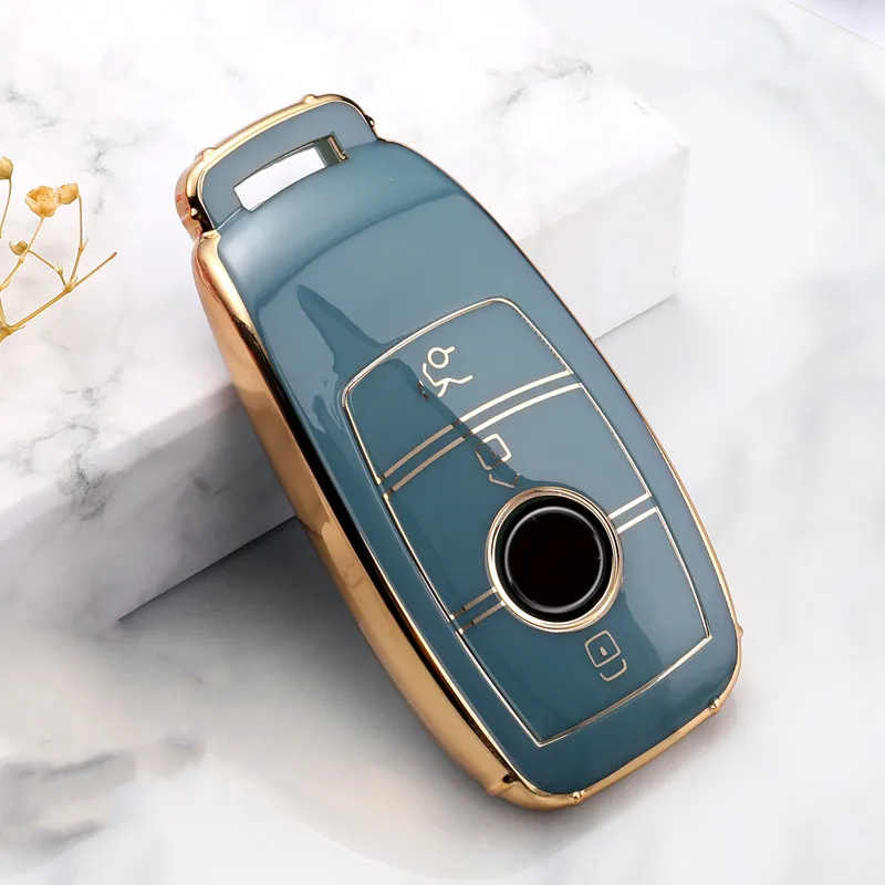

Car Key Case Cover Key Bag For Mercedes Benz A C E S Class W221 W177 W205 W213 Car-Styling Holder Shell Keychain Accessories