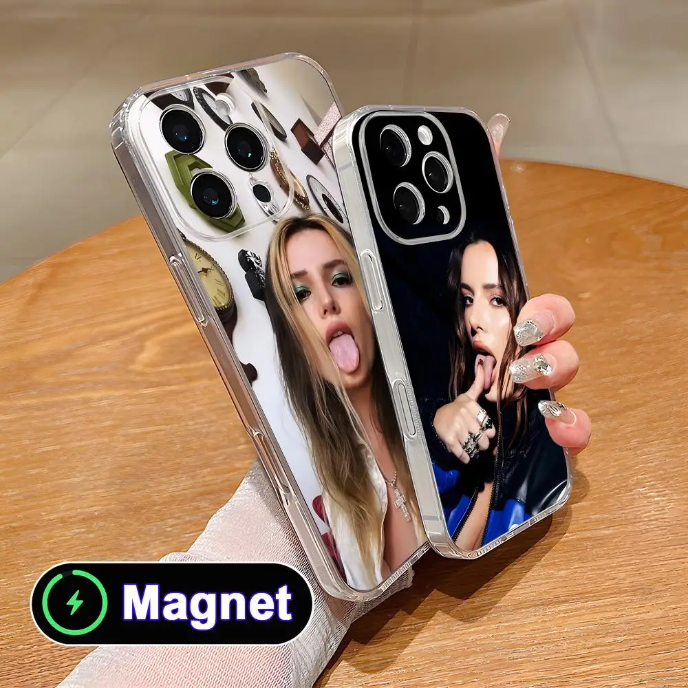 Фото Чехол для телефона Bella Thorne для iPhone 18 17 16 15 14 13 12 11 Air Pro Max Plus Mini, мягкий прозрачный чехол из ТПУ с магнитом №1