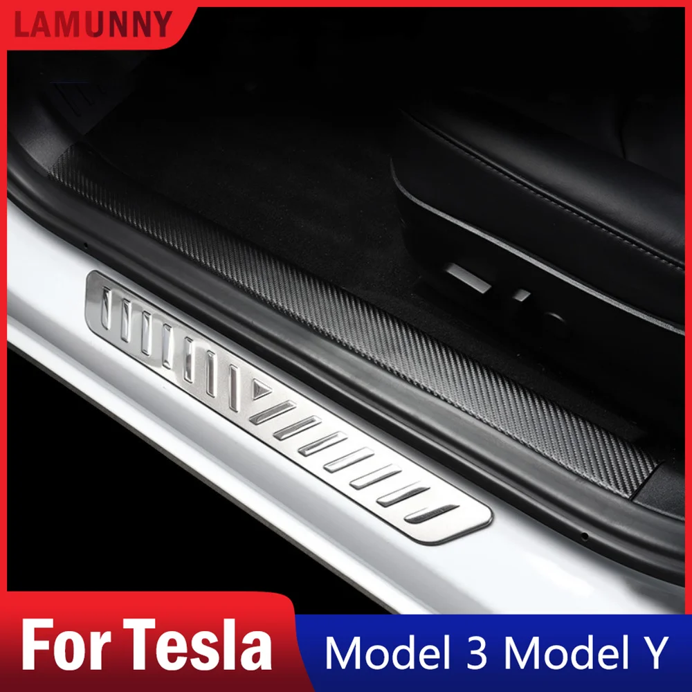 

Невидимая Накладка на порог автомобиля Tesla Model 3 2016-2023, защитные наклейки, Защитная пленка с боковыми краями