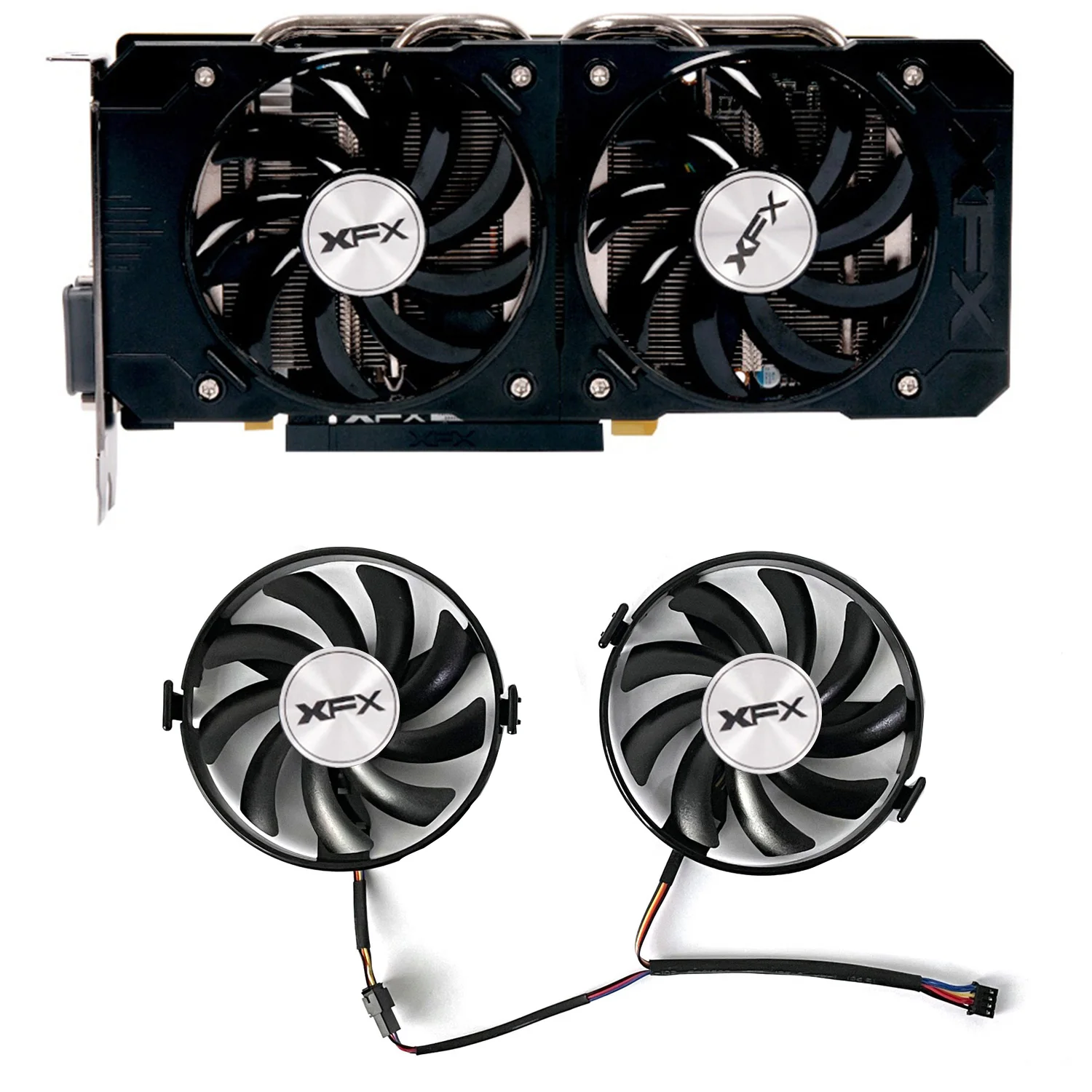 

FDC10U12S9-C DC 12V 0.45A Graphics Card Cooler for XFX Radeon R9 380 380X R9 370 370X RX460 560 R7 350 360 370 Graphics Card Fan