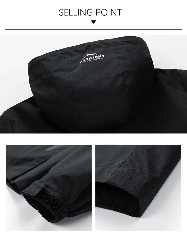 CASUMANL 2024 новая элегантная мужская куртка весенняя на молнии со съемной шляпой