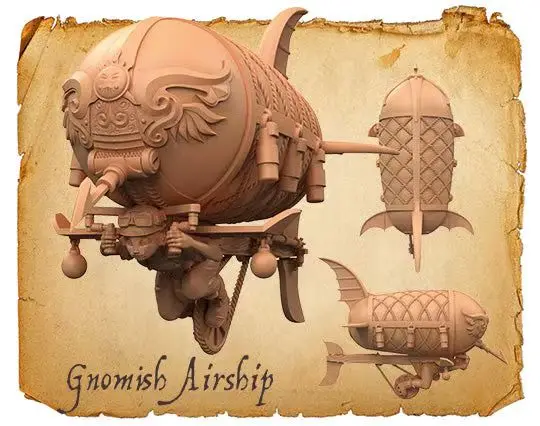 Фото Набор для сборки модели из смолы 28546 MoonStne Gnomish Airship, несобранная скульптура для любителей хобби №2