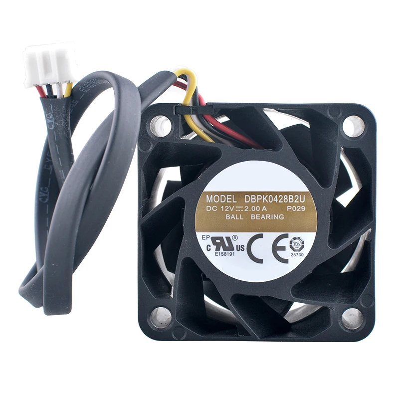 DBPK0428B2U Вентилятор 4 см 40 мм 40x40x28 DC12V 2.00A 4pin 25000 об/мин Высокоскоростной охлаждающий