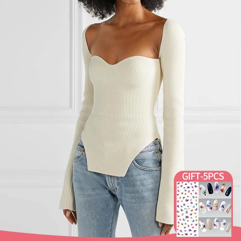 

Simple Sweaters Woman Autumn Winter New Pullover V-Neck Solid Color Long Sleeves Sweater Casual Knitted Tops Cashmere Sweater