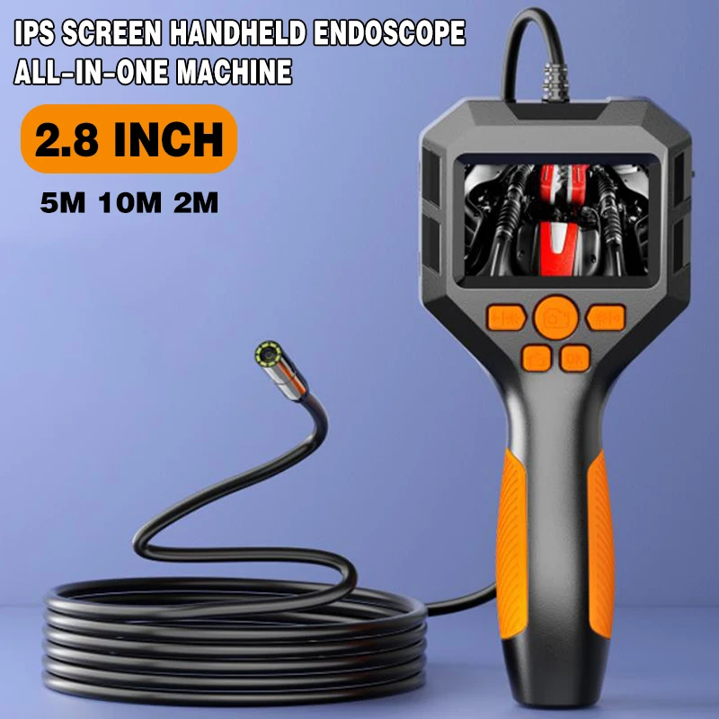 

Промышленный эндоскоп 2,8 дюйма, водонепроницаемая камера с жестким кабелем, видеокамера для ремонта автомобиля, детектор для обнаружения канализационных вод автомобиля