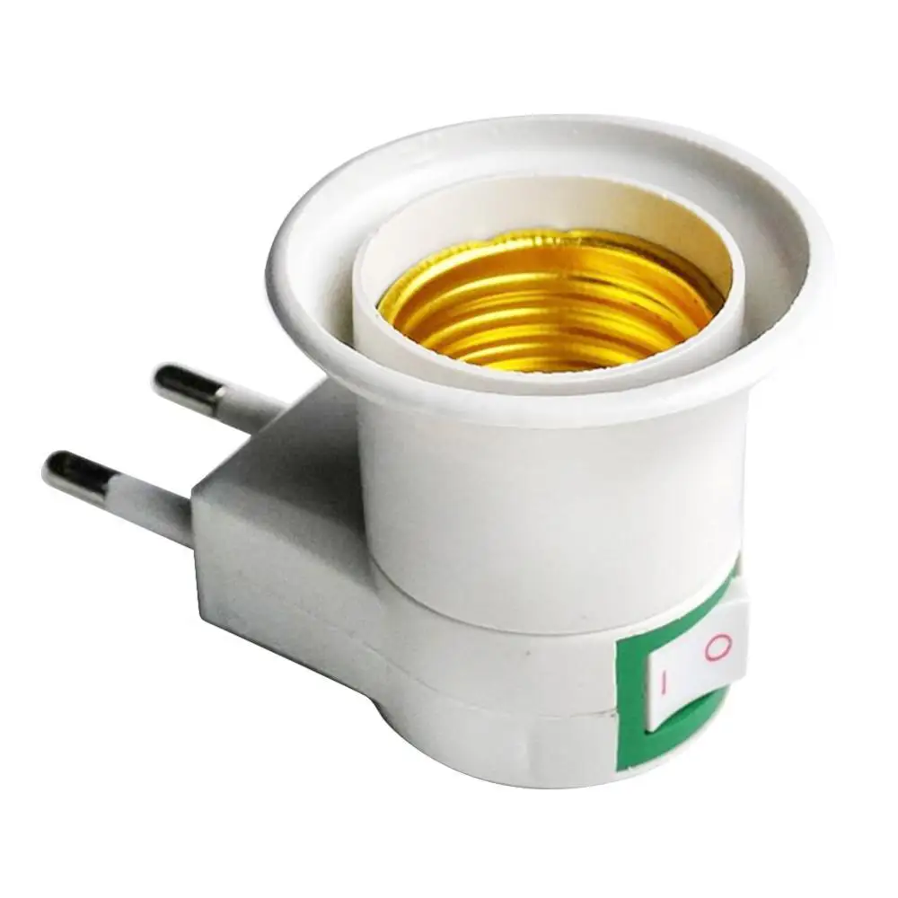 

E27 Screw Lamp Bulb Socket Holder Adapter Converter with On-Off Switch EU Plug