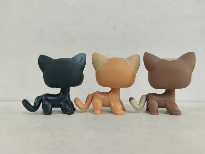 3 шт./лот LPS фигурка кота с короткими волосами # 336 790 Детская игрушка Littlest Pet Shop 1170