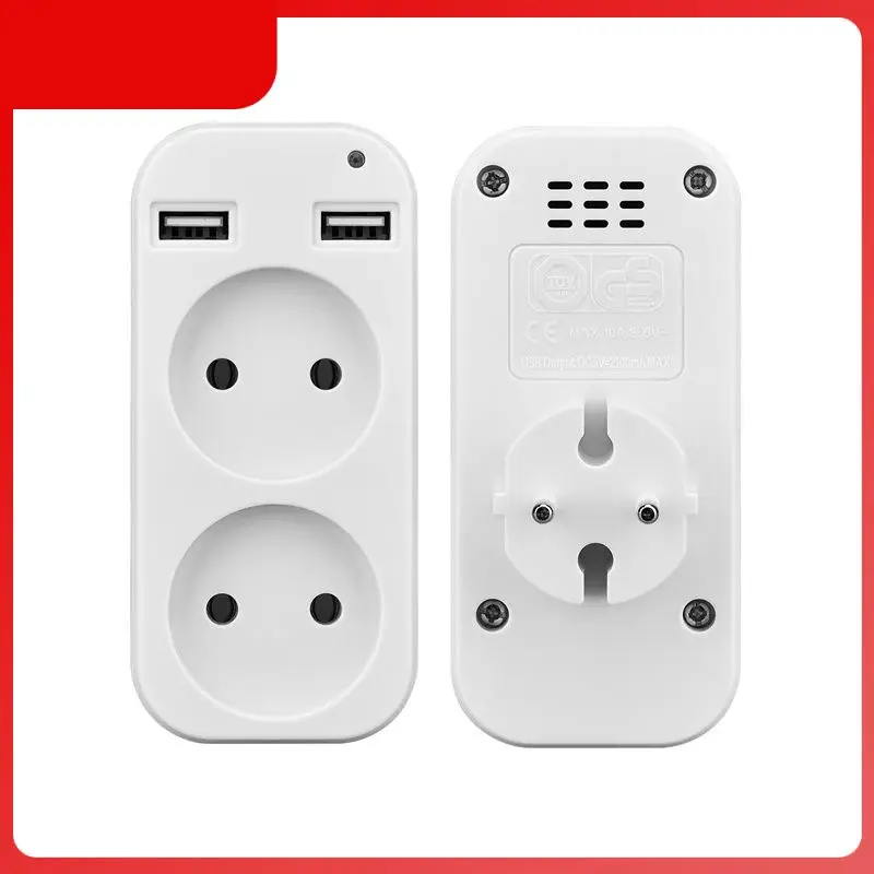 

Розетка-удлинитель с 2 Usb-портами, 5 В, 2 А