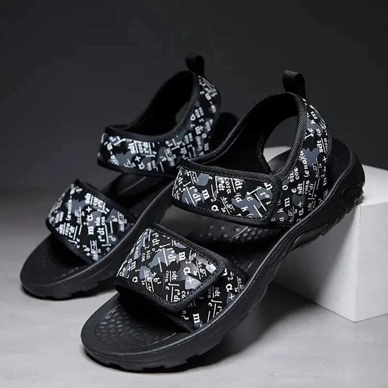 

Мужские летние пляжные сандалии, уличные мужские повседневные сандалии, высококачественные Нескользящие походные туфли, быстрая массивная камуфляжная обувь для воды и душа
