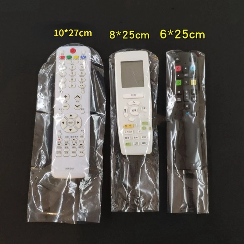 

10pcs/pack Transparent Heat Shrink Film TV/ Air Condition Remote Control Cover for Xiaomi for Samsung Universal Protective Bag