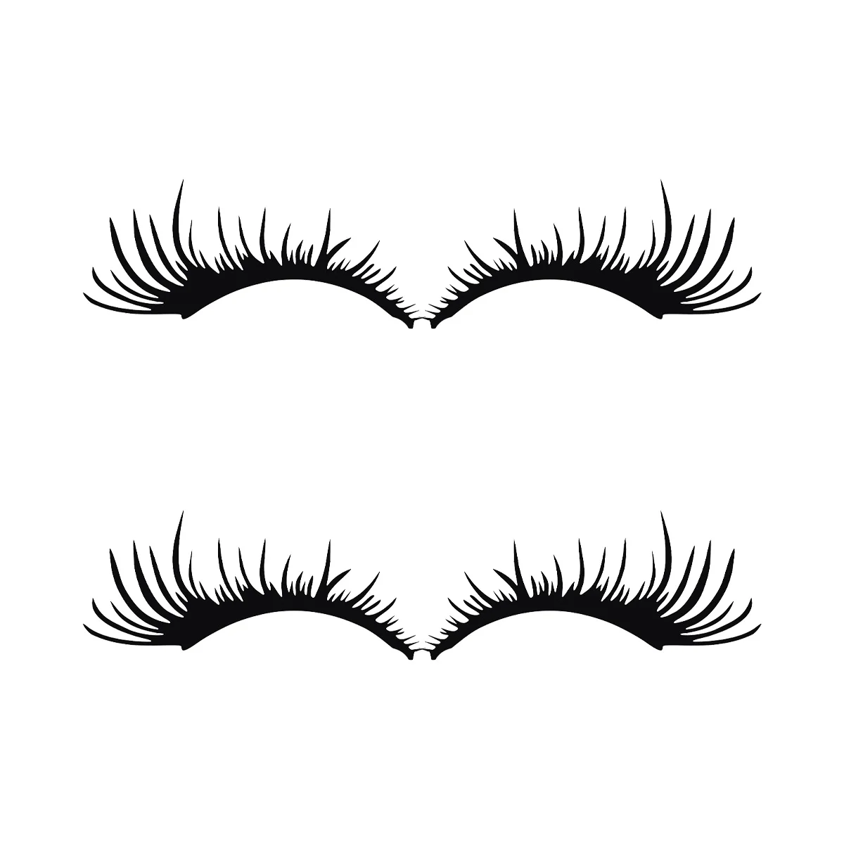 

2 Pairs Race Car Decorations Sticker Eyelashes Headlight Decorative Headlights 3D Auto