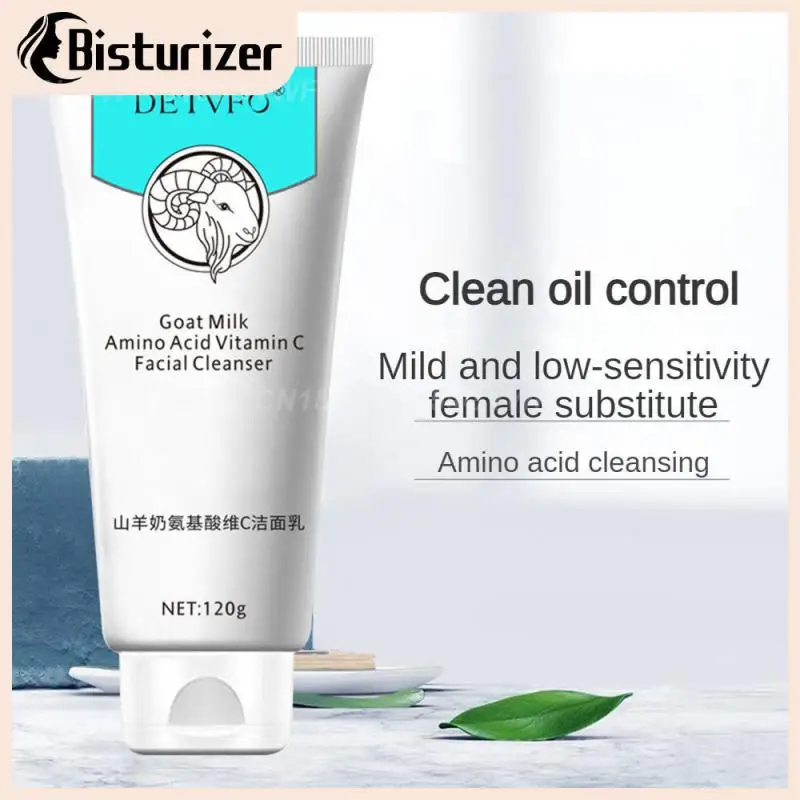 

Not Stimulate Oil Control Face Wash Gentle Skin Cleanser Goat Milk Skin Soft And Smooth Vitamin C Formula Mildy Wash 120g/ml