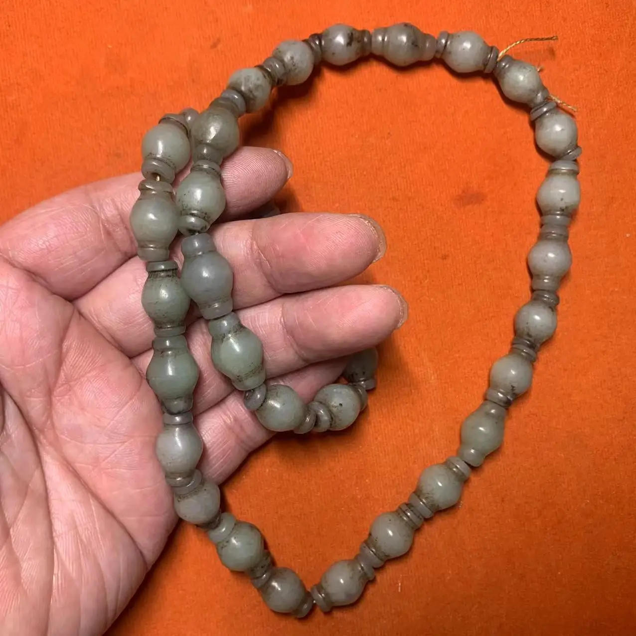 1pcs/lot natural hetian imitation ancient jade handmade necklace happiness longevity auspicious cyan oil luster Men's Women's