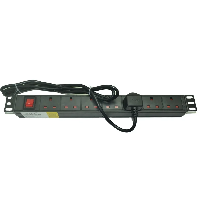

PDU cabinet power socket 1U 19 inch gb 13A with double break switch aluminum alloy 7 position row connector
